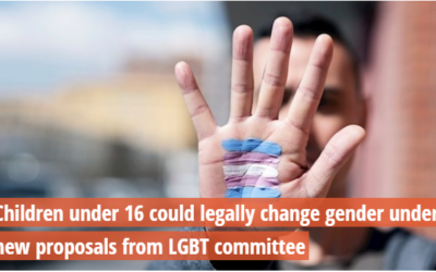 Children under 16 could legally change gender under new proposals from LGBT committee